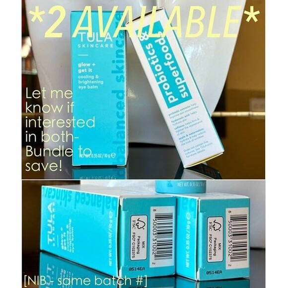 NIB! TULA Skincare Glow + Get It Cooling & Brightening Eye Balm Stick Undereyes - Picture 9 of 11